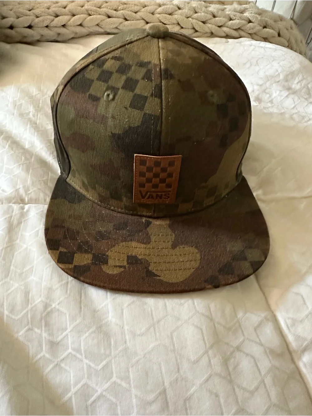 Vans Camouflage Checker Snapback Hat - Brown/Green